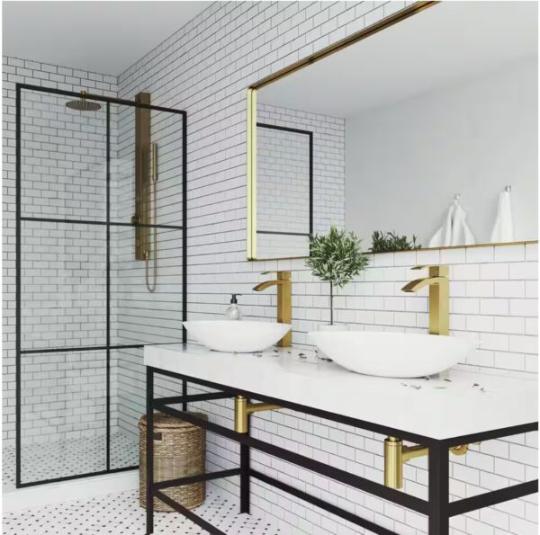 Duris Single Handle Single-Hole Bathroom Vessel Faucet in Matte Brushed Gold