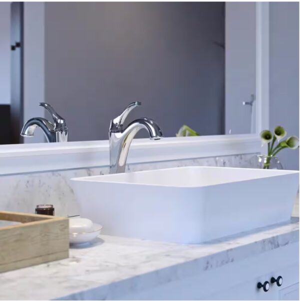 Arlo Single Handle Vessel Sink Faucet with Pop Up Drain in Polished Chrome (2-Pack)